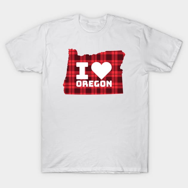 I Love Oregon T-Shirt by happysquatch